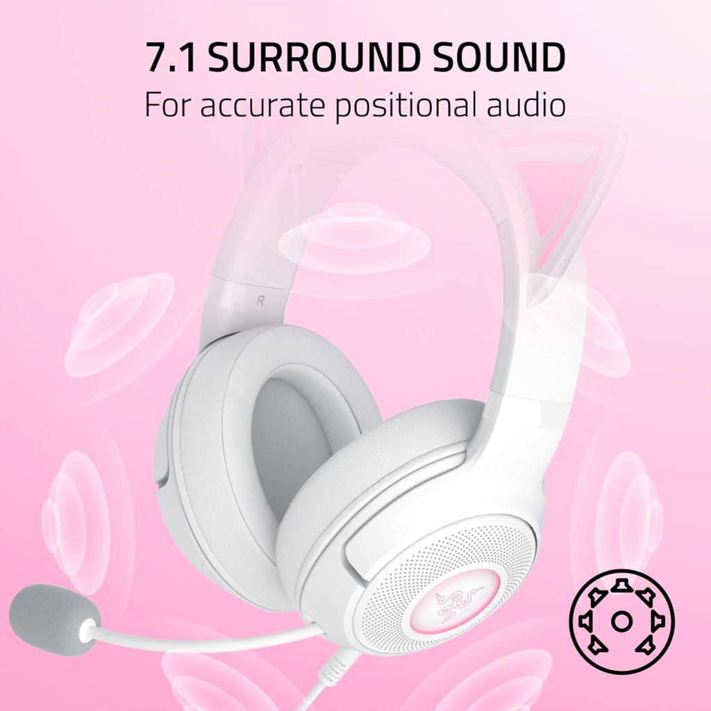Навушники Razer Kraken Kitty V2 White (RZ04-04730600-R3M1)