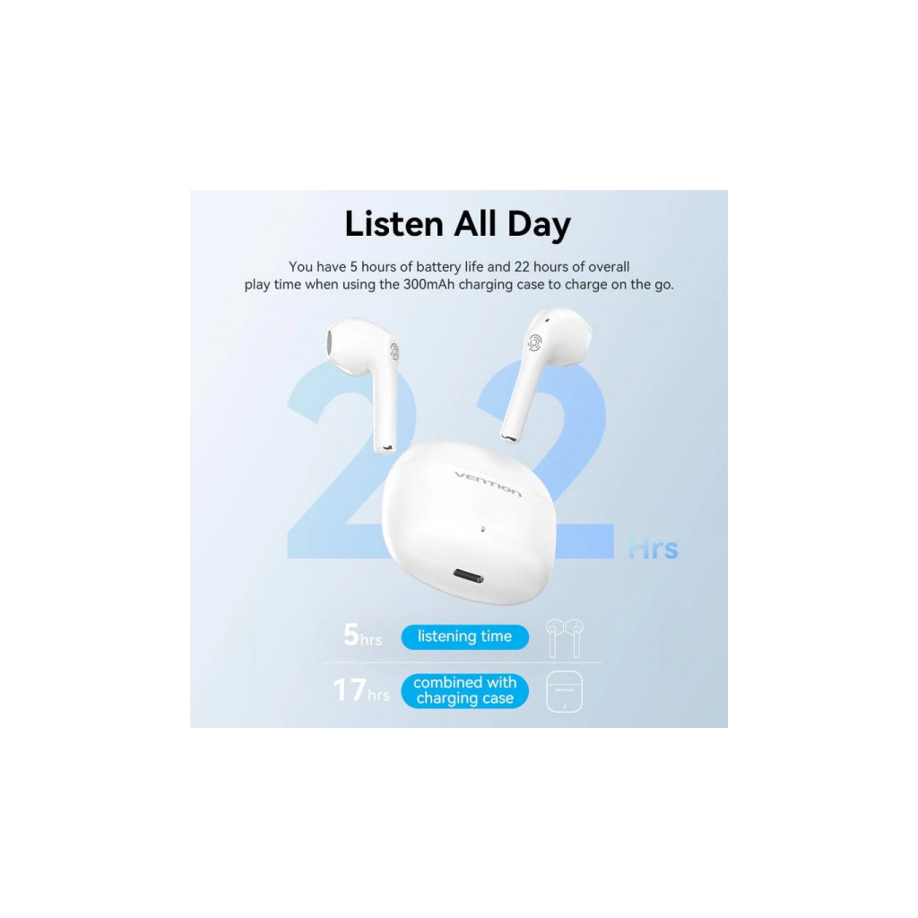 Навушники Vention Elf Earbuds E02 White (NBGW0)