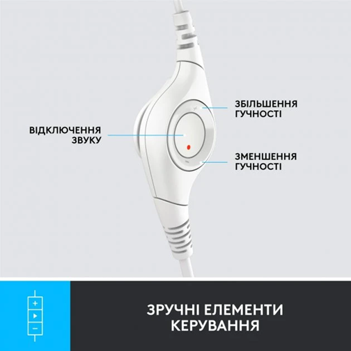 Гарнітура Logitech USB H390 (981-001286) White 