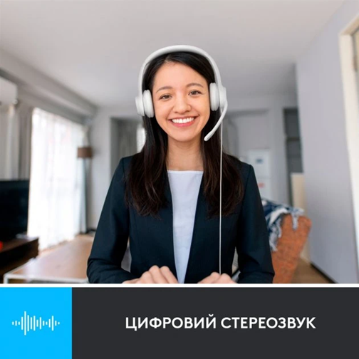 Гарнітура Logitech USB H390 (981-001286) White 