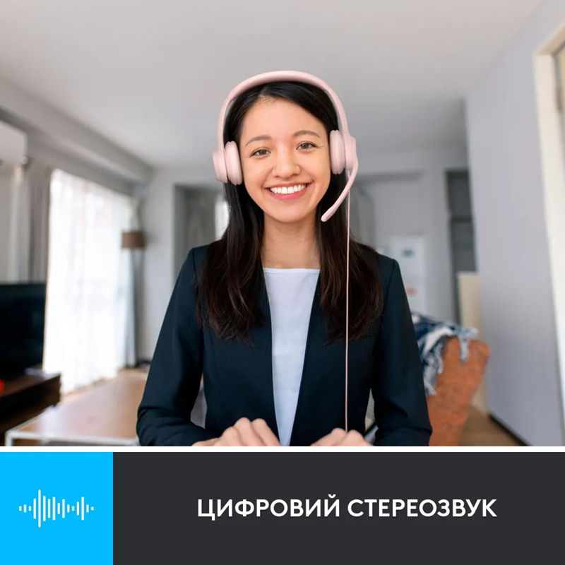 Гарнітура Logitech USB H390 (981-001281) Rose 