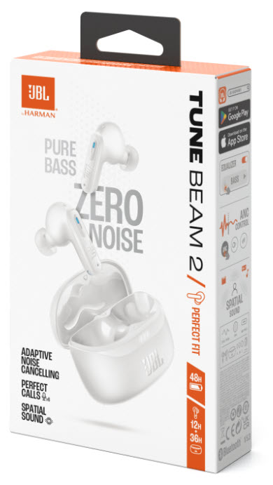 Гарнітура JBL TUNE BEAM 2 White (JBLTBEAM2WHT) 