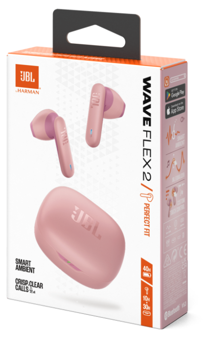Гарнітура JBL WAVE FLEX 2 Pink (JBLWFLEX2PIK) 