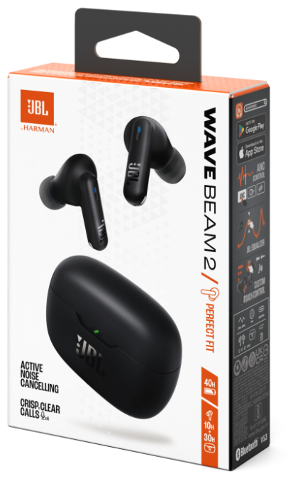 Гарнітура JBL WAVE BEAM 2 Black (JBLWBEAM2BLK) 