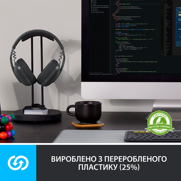 Гарнітура Logitech Zone Vibe 100 Graphite (981-001213)