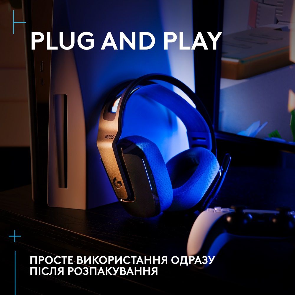 Гарнітура Logitech G535 LIGHTSPEED Wireless, Black (939-002219)