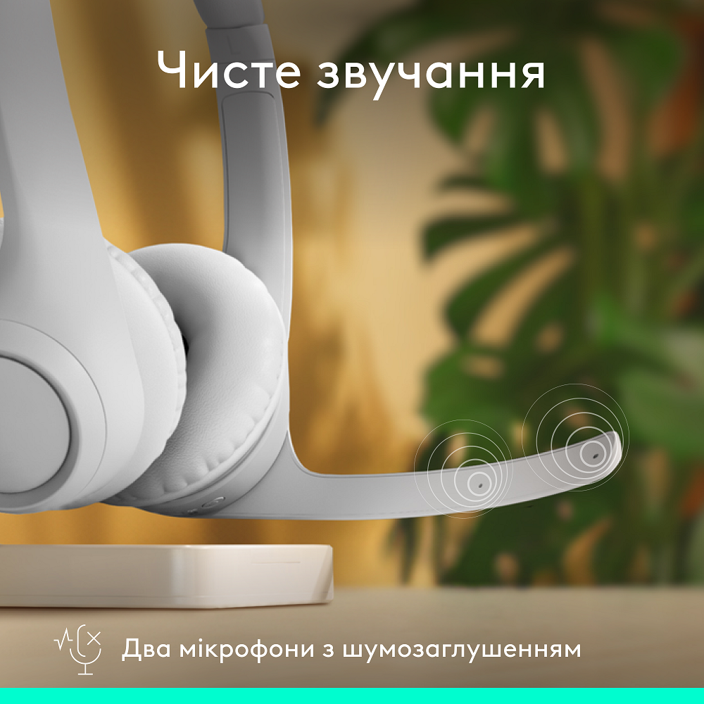 Гарнітура Logitech Zone 300 Wireless Headset BT White (981-001417) 