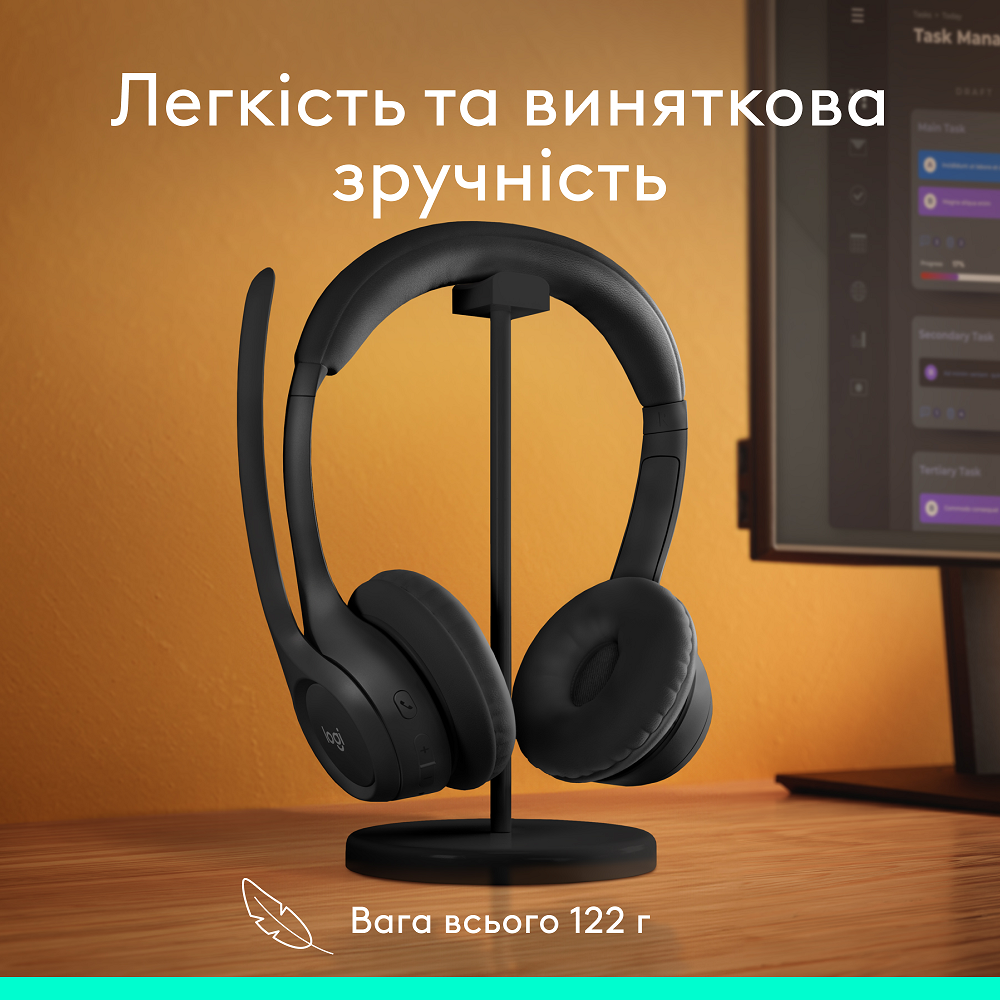 Гарнітура Logitech Zone 300 Wireless Headset BT Black (981-001407) 