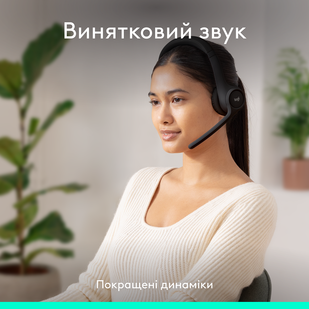 Гарнітура Logitech Zone 300 Wireless Headset BT Black (981-001407) 