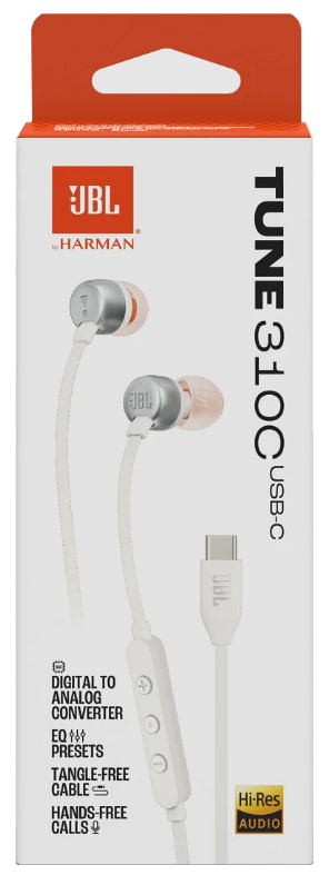 Гарнітура JBL TUNE 310C USB-C White (JBLT310CWHT)
