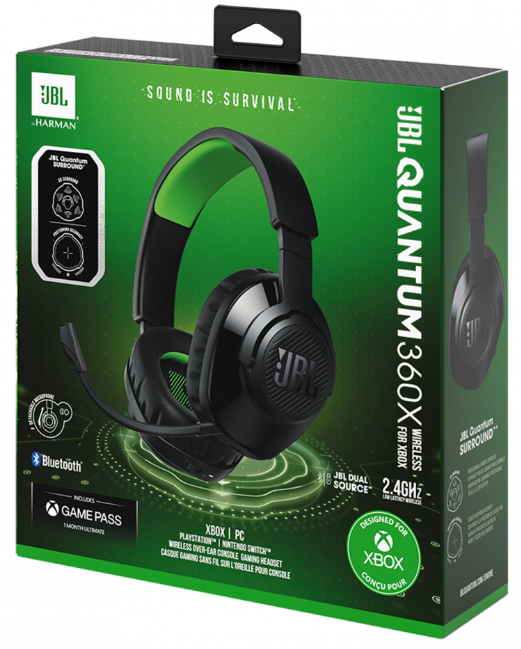 Гарнітура JBL QUANTUM 360X Console Wireless Black (JBLQ360XWLBLKGRN)