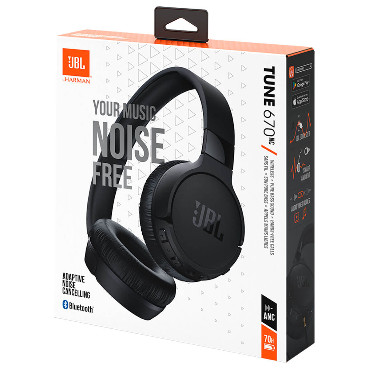 Гарнітура JBL TUNE 670NC Black (JBLT670NCBLK)