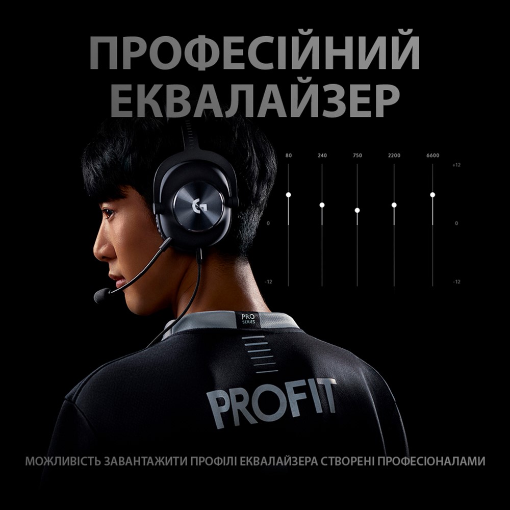 Гарнітура Logitech PRO X Gaming Headset, Black (981-000818)