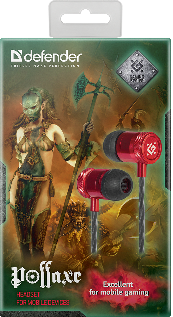 Гарнітура Defender Pollaxe Black + Red 1.2 m (64453)
