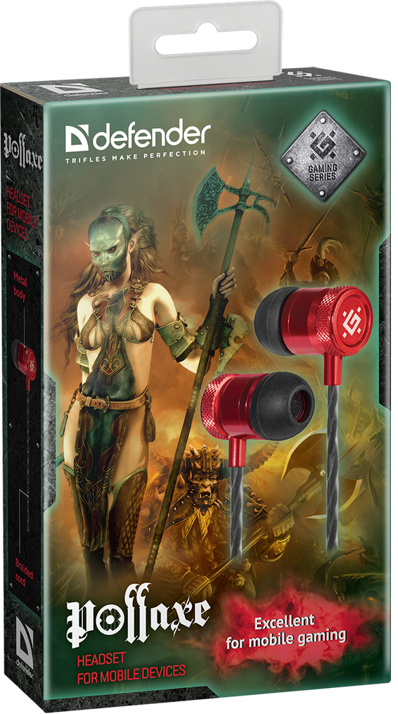 Гарнітура Defender Pollaxe Black + Red 1.2 m (64453)