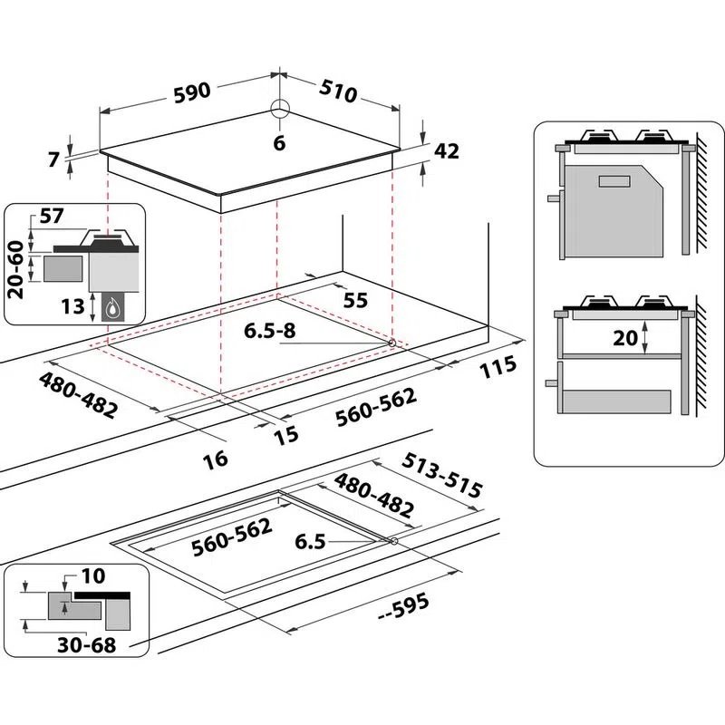 Вбудована поверхня WHIRLPOOL AKTL629NB1