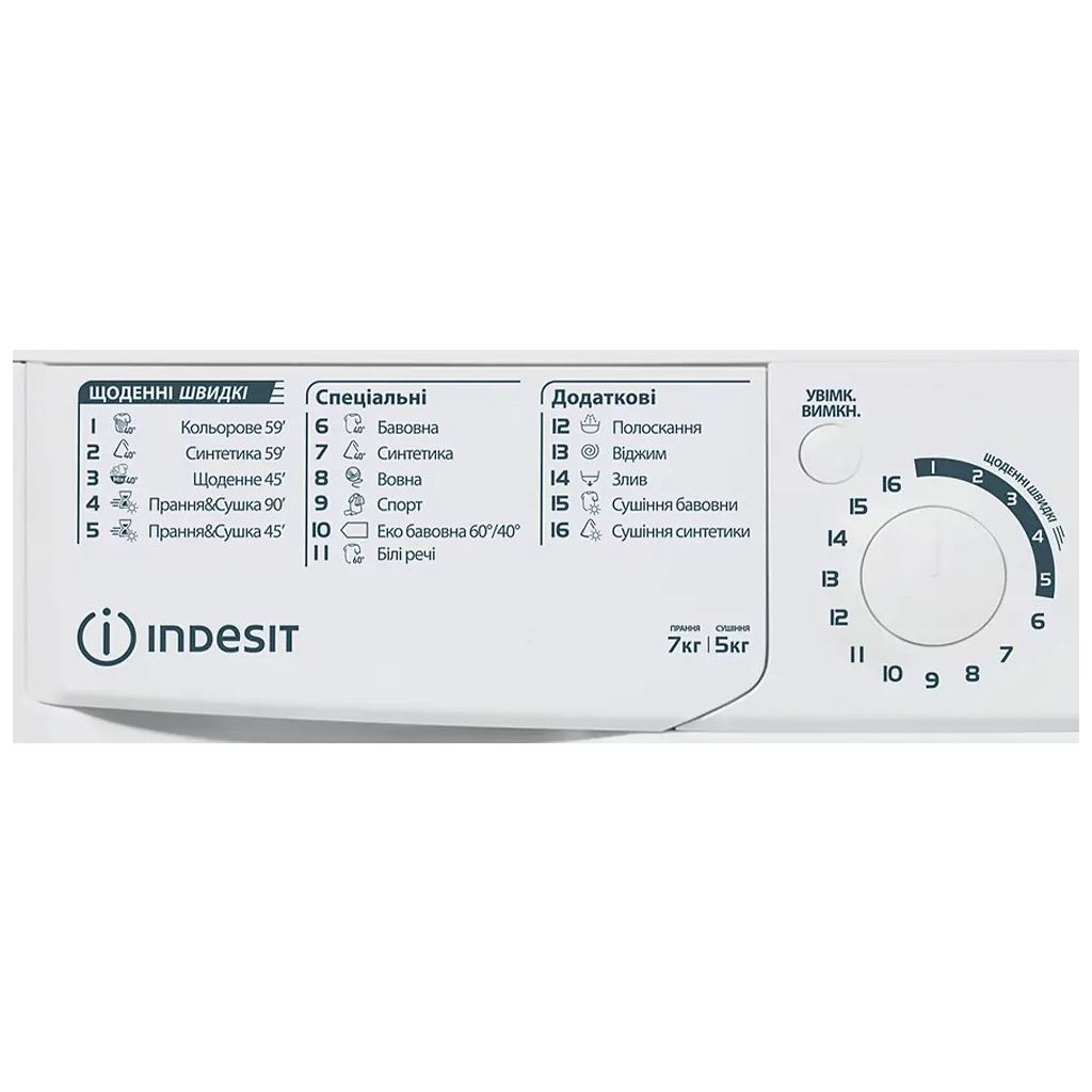 Пральна машина Indesit EWDE7528WEU