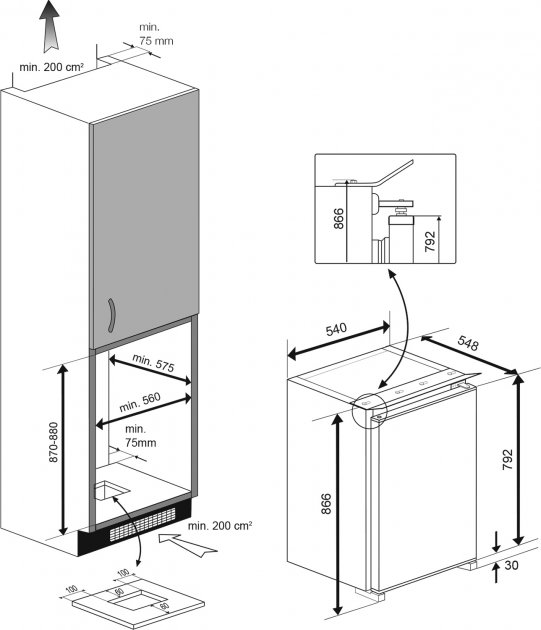 Холодильник Beko B1752HCA+