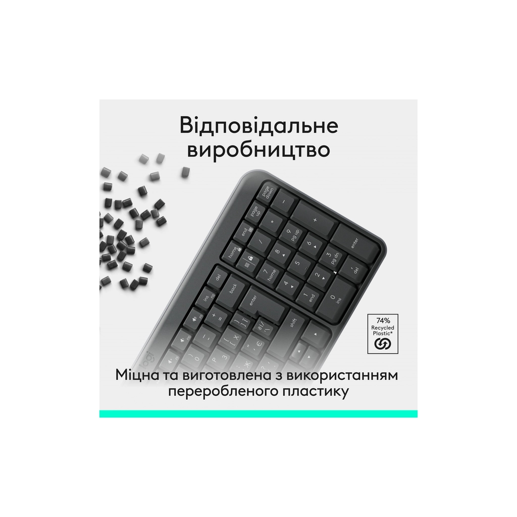 Клавіатура Logitech K250 Bluetooth/Wireless UA Graphite (920-013822)