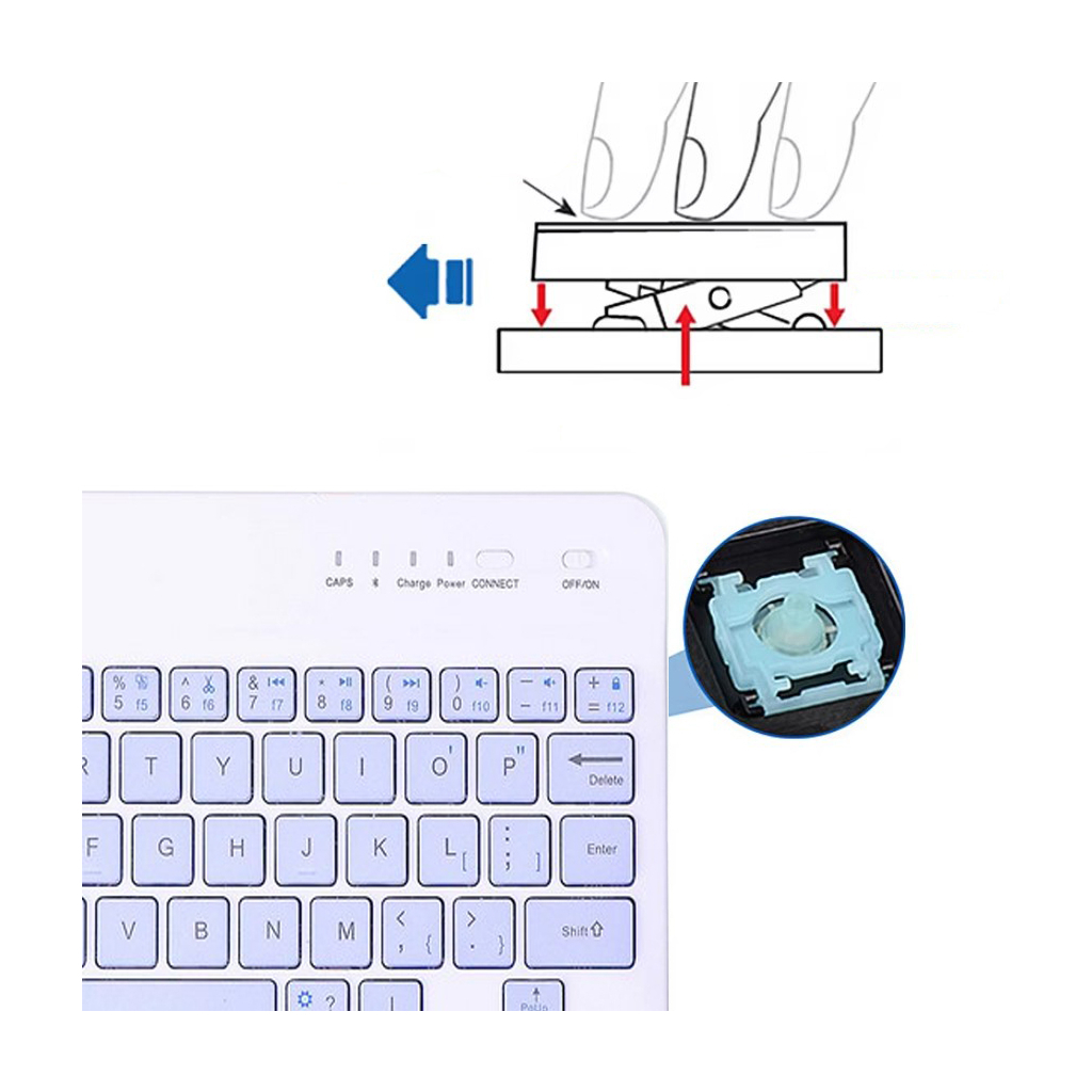 Клавіатура BeCover Bluetooth UA Purple (713409)