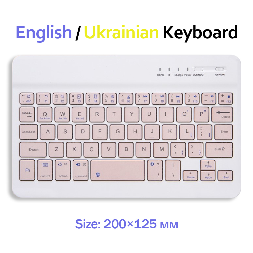 Клавіатура BeCover Bluetooth UA Pink (713411)