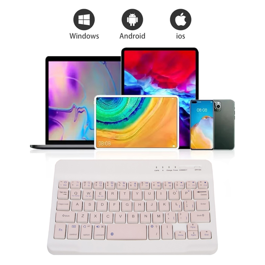 Клавіатура BeCover Bluetooth UA Pink (713411)