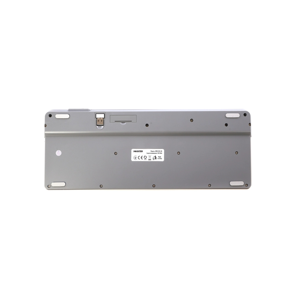 Клавіатура Maxxter KBW-02G-UA Wireless Grey (KBW-02G-UA)