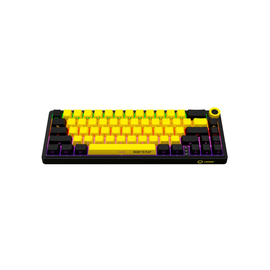 Клавіатура Lorgar KBP70MW Pro RGB Wireless/Bluetooth/USB UA Black/yellow (LRG-KBP70MW-YL-US)