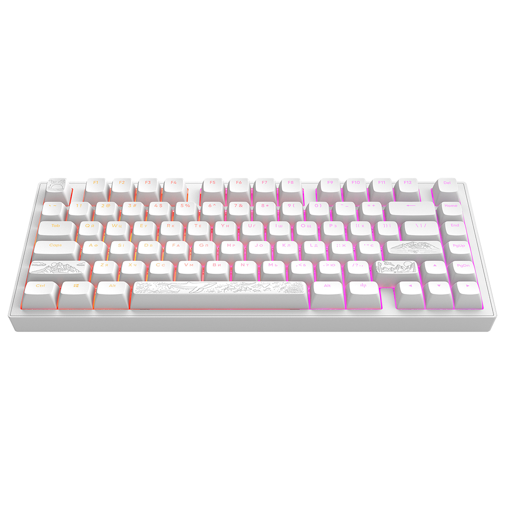 Клавіатура Dark Project ALU81 Terra Nostra PBT RGB Mech G3MS Moonstone White (DPKB_NOSTRA_81_ANSI_WHITE_UA)