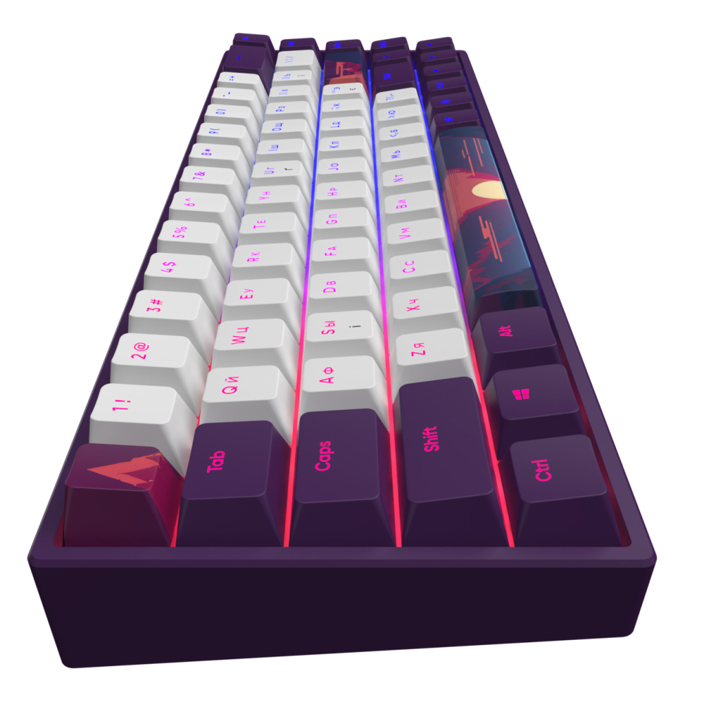 Клавіатура Dark Project Sunrise PBT RGB Mech G3MS Sapphire USB Violet/White (DPP68_GSH_SUNR_ANSI_UA)