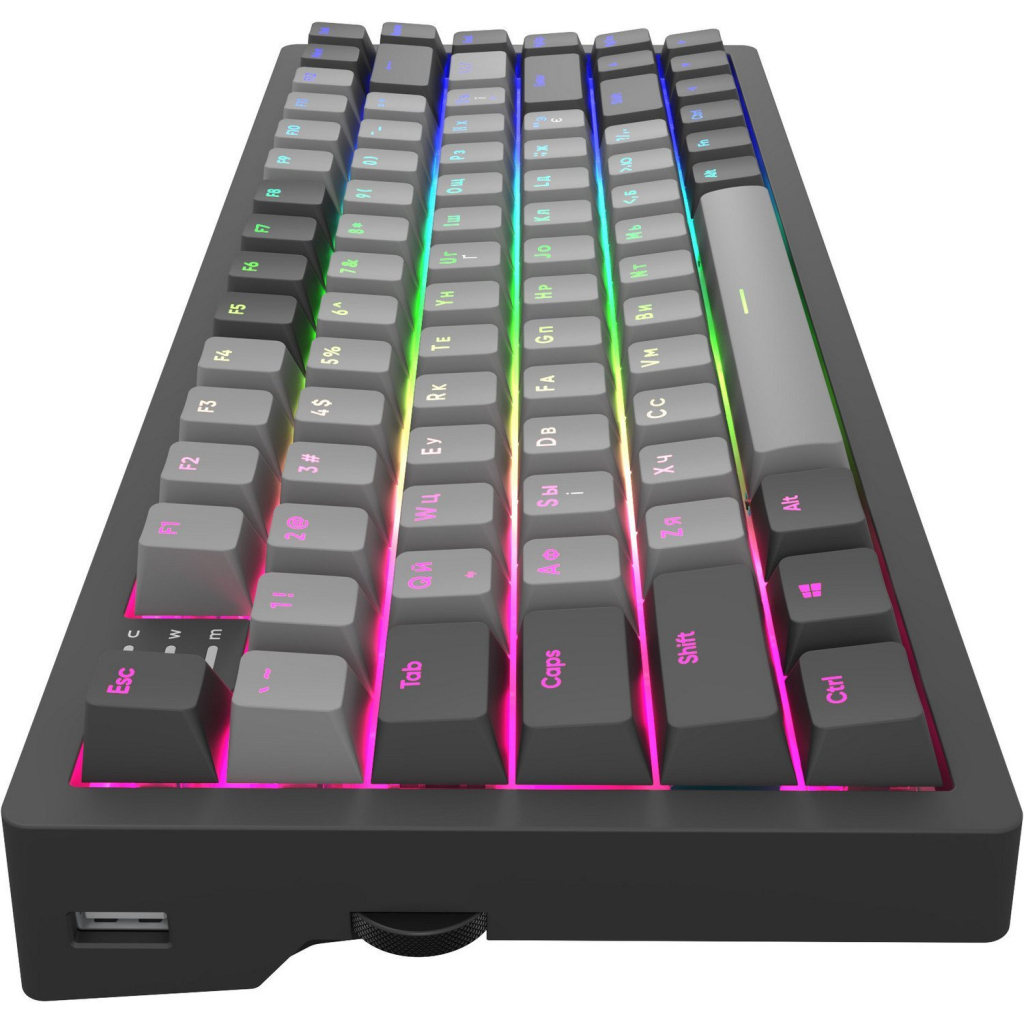 Клавіатура Dark Project KD83A PBT Mechanical Gateron Cap Teal USB Black/Gray (KB-GCT-871-100004)