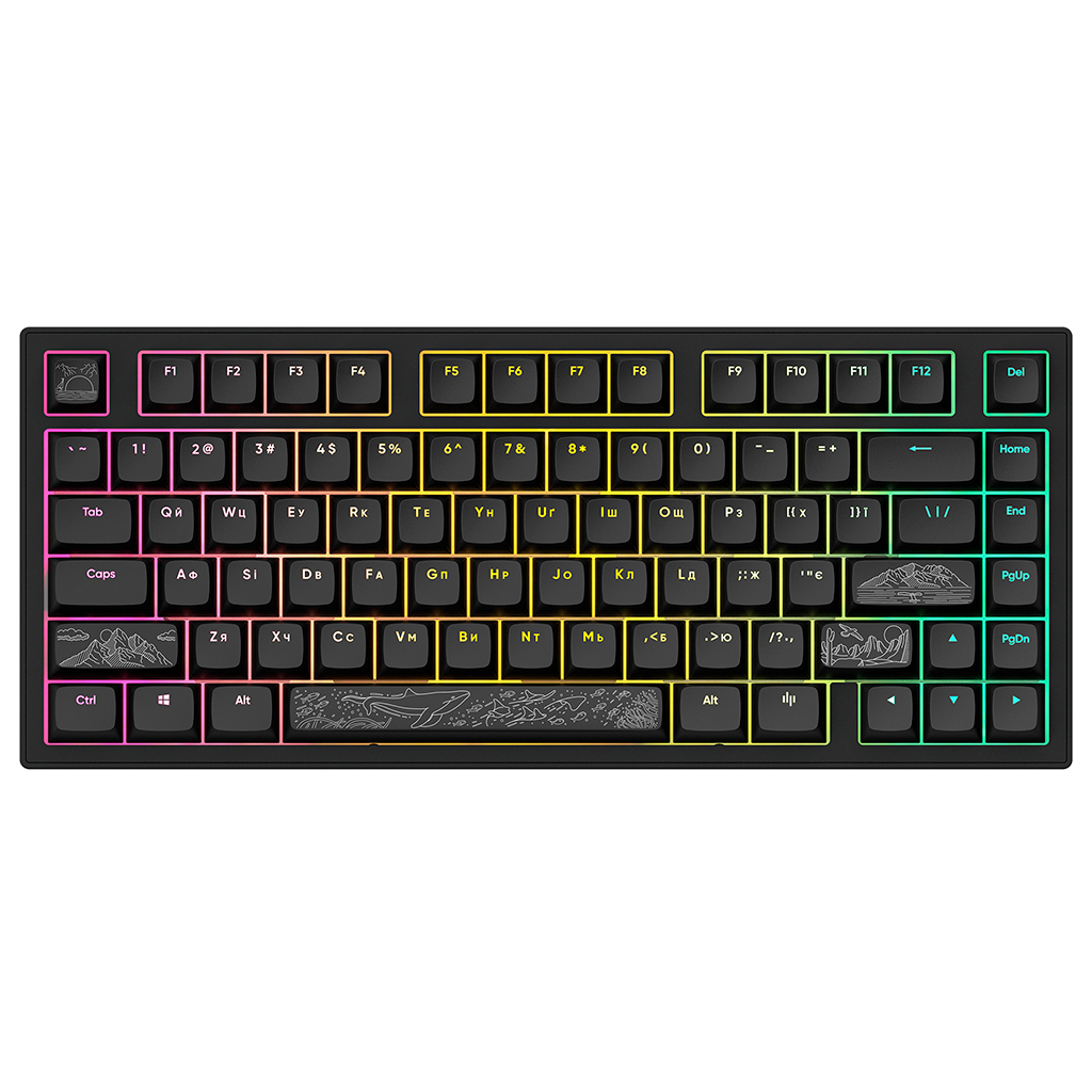 Клавіатура Dark Project ALU81 Terra Nostra PBT RGB Mech G3MS Moonstone Black (DPKB_NOSTRA_81_ANSI_BLACK_UA)