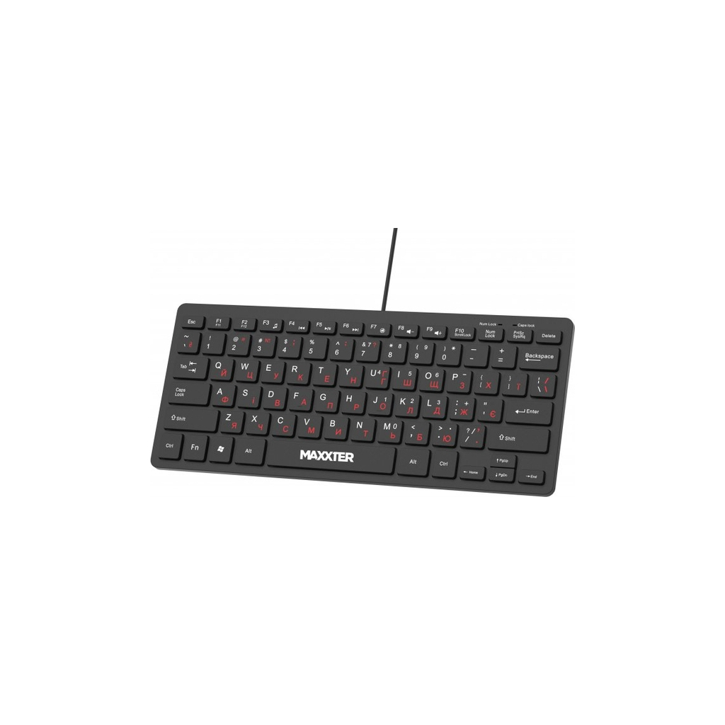 Клавіатура Maxxter KBM-C01B-UA USB UA Black (KBM-C01B-UA)