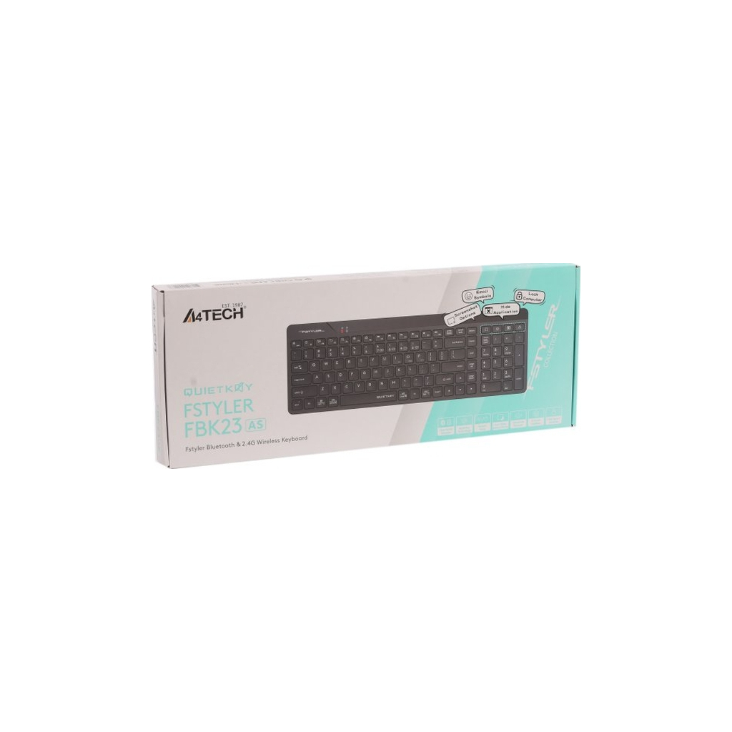 Клавіатура A4Tech FBK23 AS Wireless/Bluetooth Black (4711421001168)