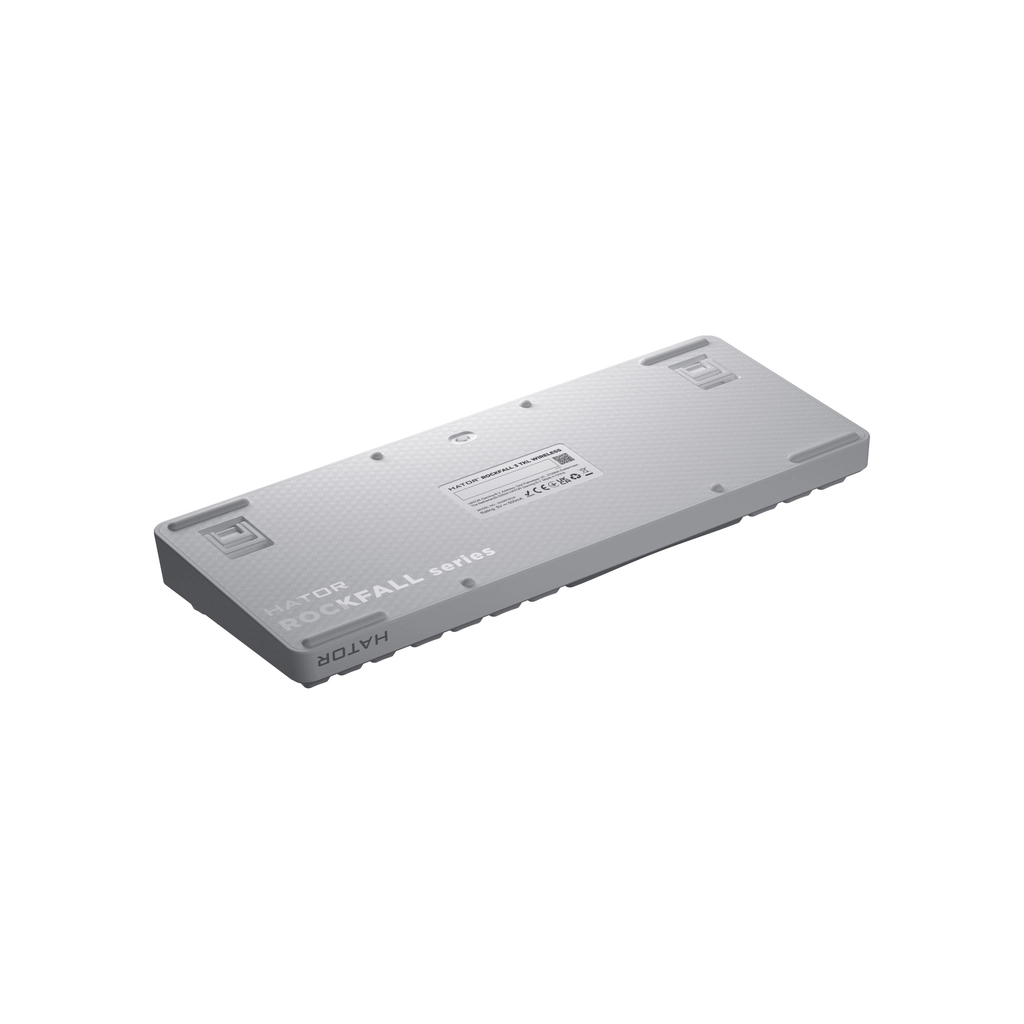 Клавіатура Hator Rockfall 3 Mecha TKL QMK/VIA Orange Wireless White (HTK851UA)