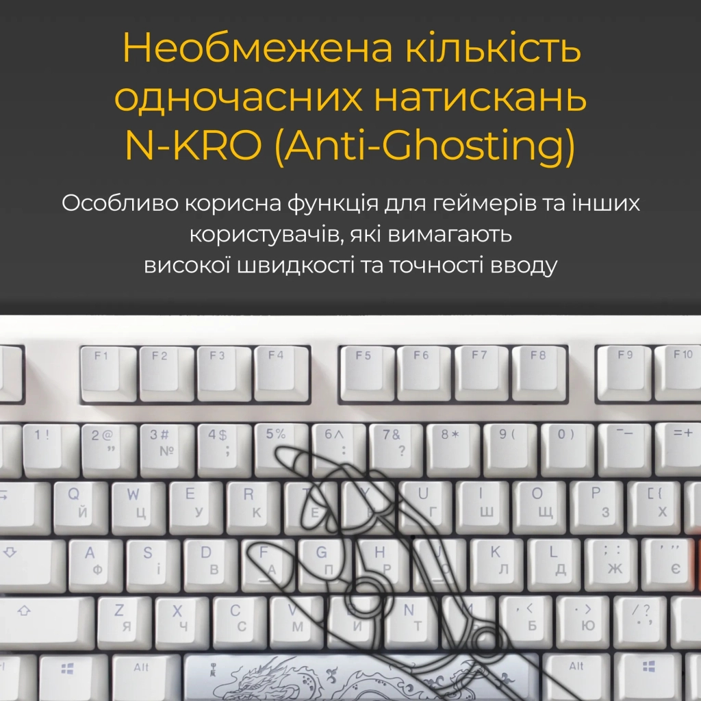 Клавіатура Ducky One 3 Cherry MX Brown RGB UA USB White (DKON2108ST-BUAPXPWWWSC1)