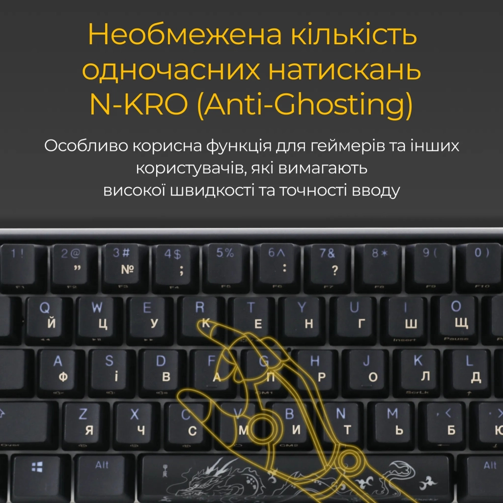Клавіатура Ducky One 3 Mini Cherry MX Red RGB UA USB Black (DKON2161ST-RUAPXCLAWSC1)