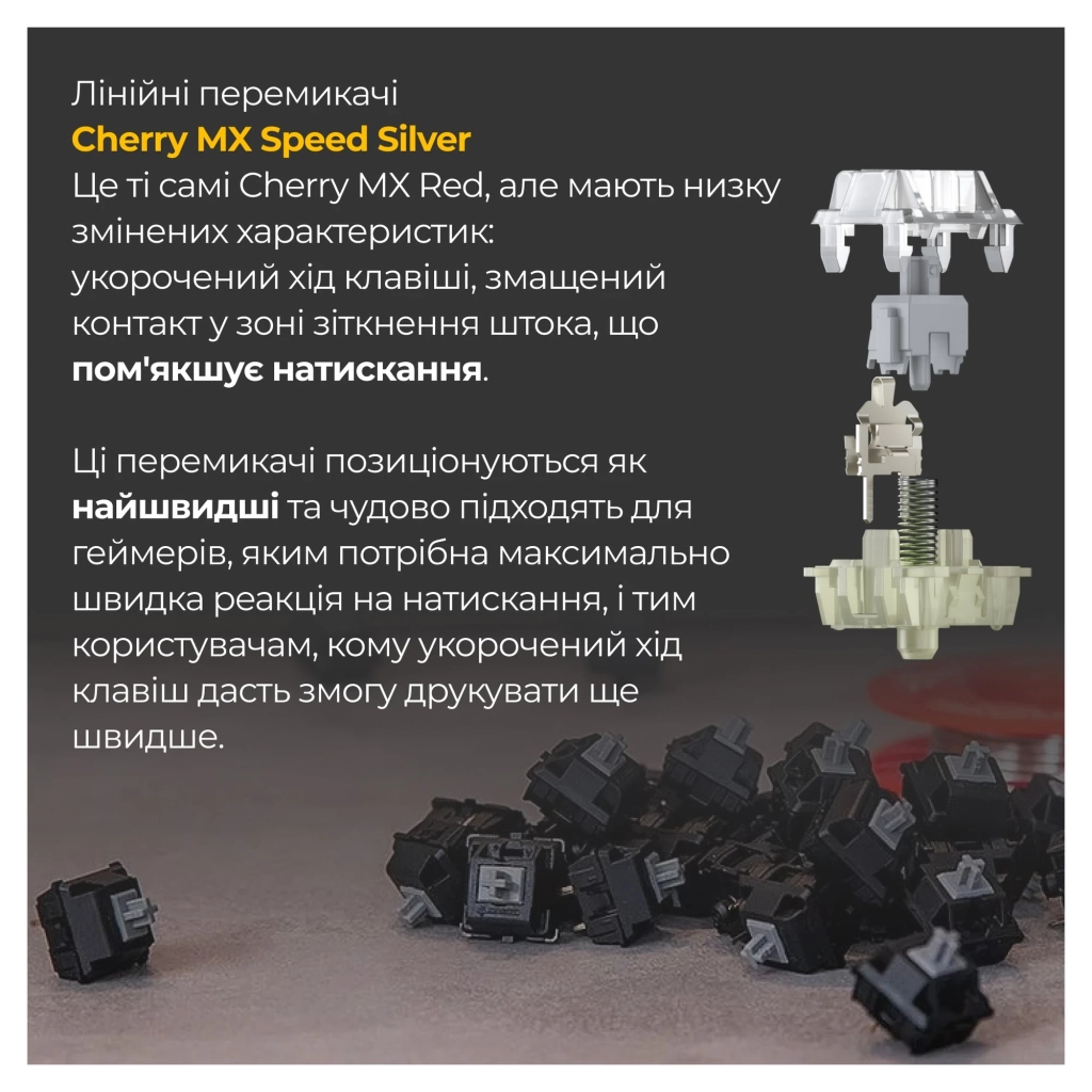 Клавіатура Ducky One 3 Mini Cherry MX Speed Silver RGB UA USB Black (DKON2161ST-PUAPXCLAWSC1)