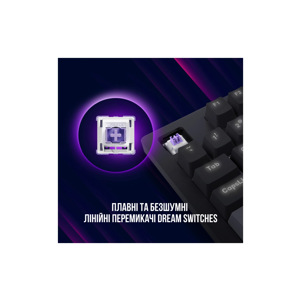 Клавіатура Lorgar Azar 514 RGB USB UA Black (LRG-GK514B-UA)
