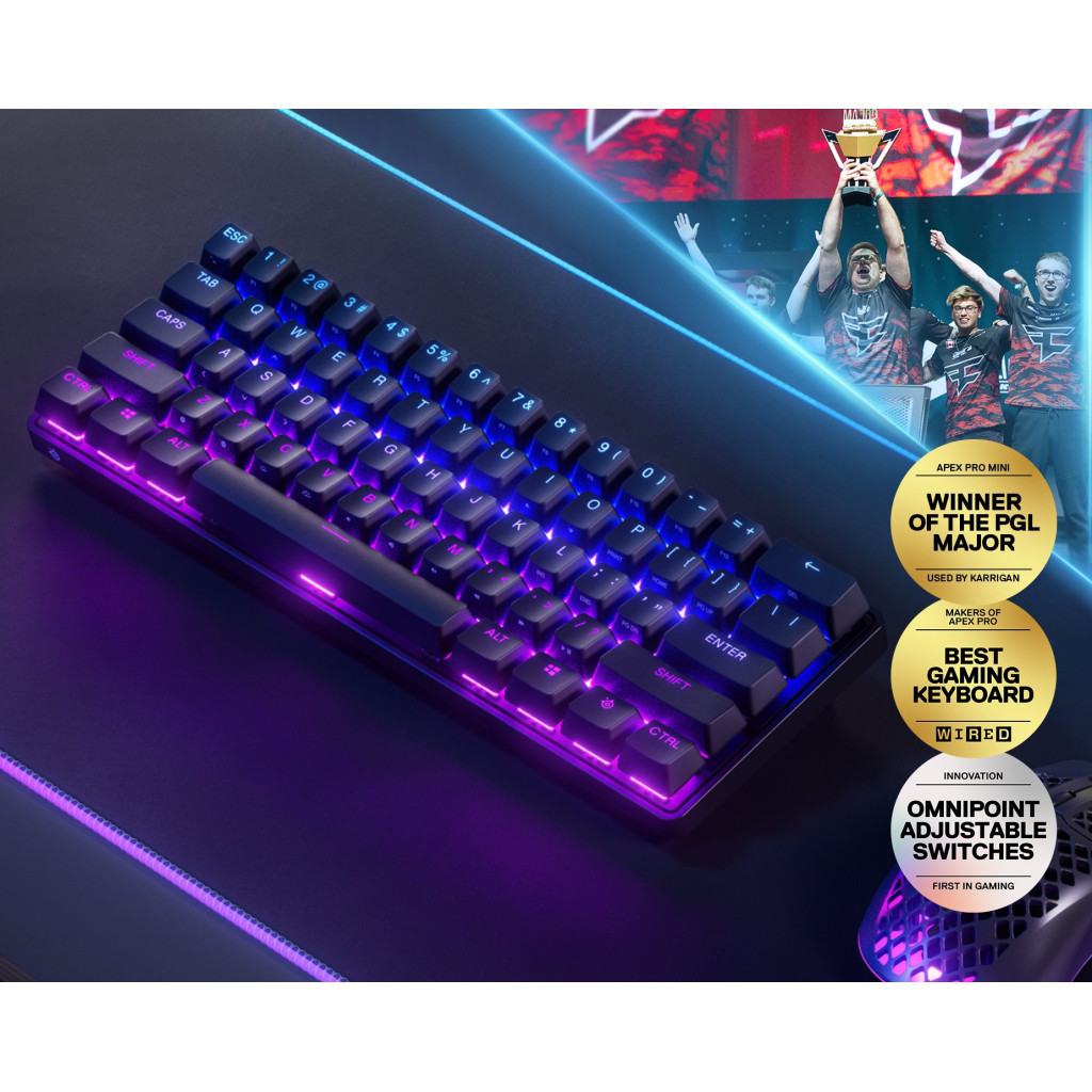 Клавіатура SteelSeries Apex Pro Mini Wireless UA Black (64842)