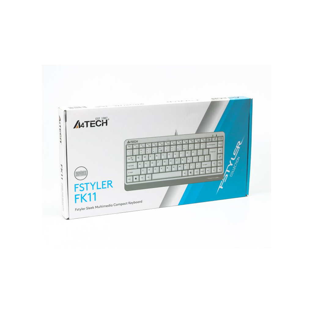 Клавіатура A4Tech FK11 Fstyler Compact Size USB White (FK11 USB (White))