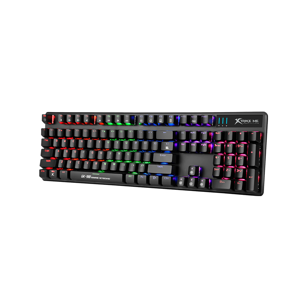 Клавіатура Xtrike ME GK-980 6 colors-LED Mechanical Red Switch USB Black (GK-980)