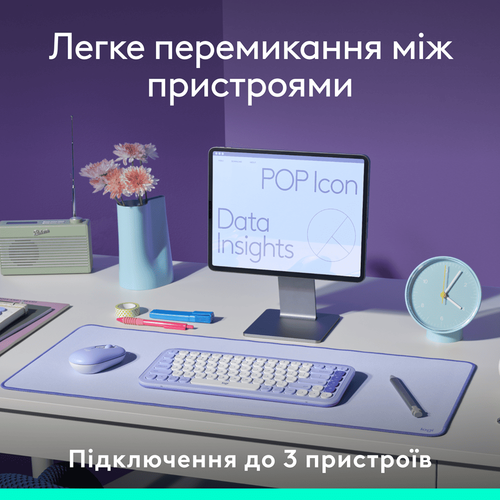Клавіатура Logitech POP Icon Keys ROSE US INT'L (L920-013073) 