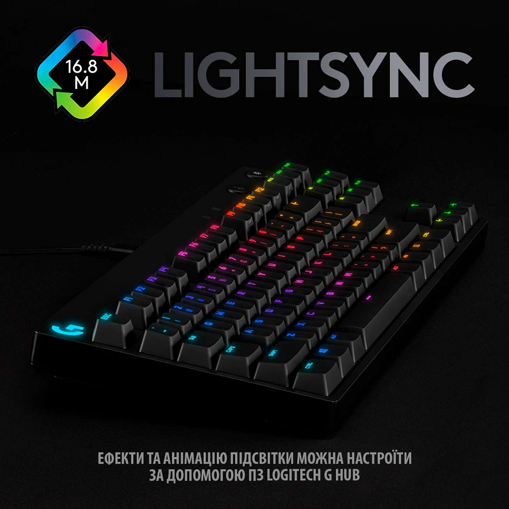 Клавіатура Logitech G PRO Mechanical Gaming USB Black (920-009392)