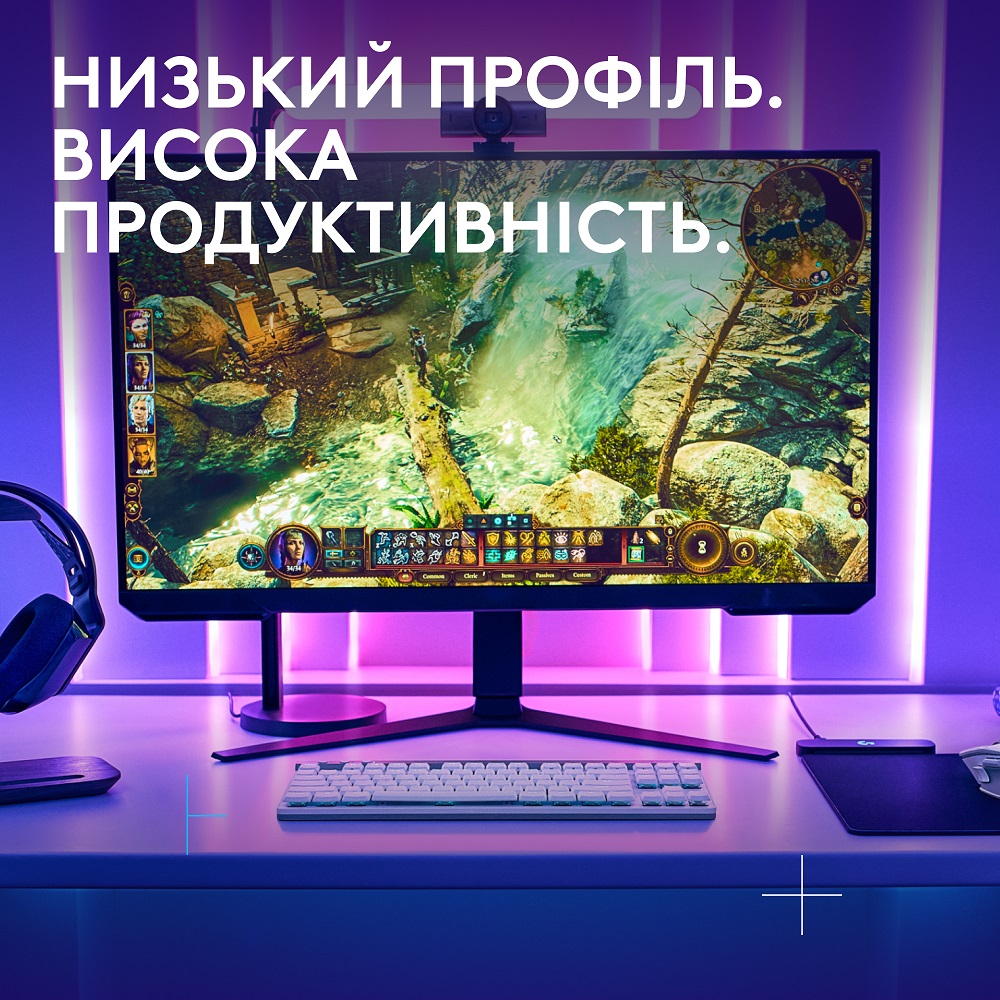Клавіатура Logitech G515 LIGHTSPEED TKL Wireless Gaming White (920-012539)