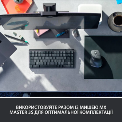 Клавіатура Logitech MX Mechanical Mini Minimalist Wireless  Graphite (920-010780)