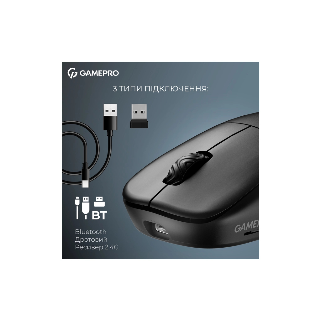 Мишка GamePro Asgard Loki Wireless/USB Black (GM022B)