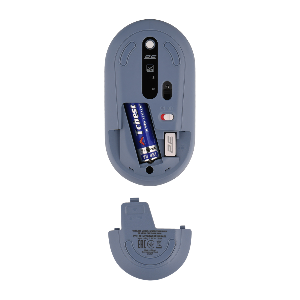 Мишка 2E MF300 CAPYBARASWIM Silent Wireless/Bluetooth Blue (2E-MF300WCAPIBARABL)