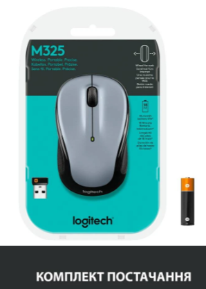 Миша комп'ютерна Logitech M325s Wireless Light Silver (910-006813)