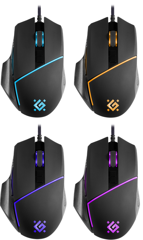 Миша Defender Warfame GM-880L RGB, 8 кнопок,12800 dpi (52880)